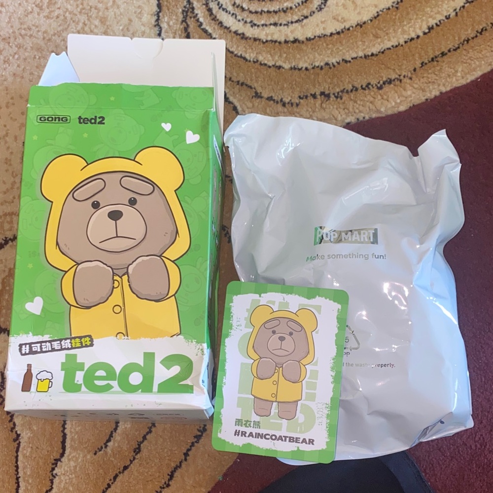 Pop Mart Ted 2 Confirmed Box- Raincoat Bear